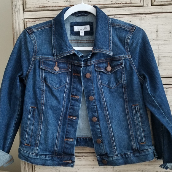 NEW! Loft Denium Jacket Size S - Picture 1 of 10